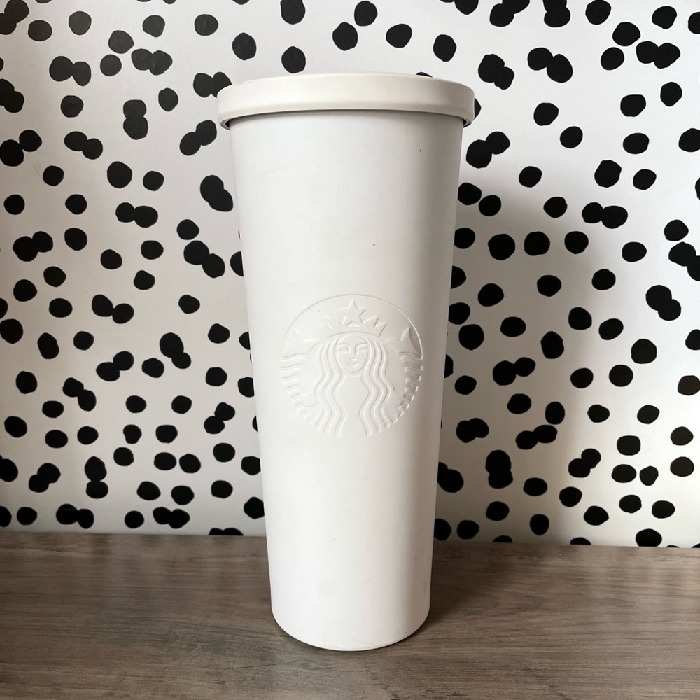Starbucks Matte White Stainless Cold Cup Tumbler